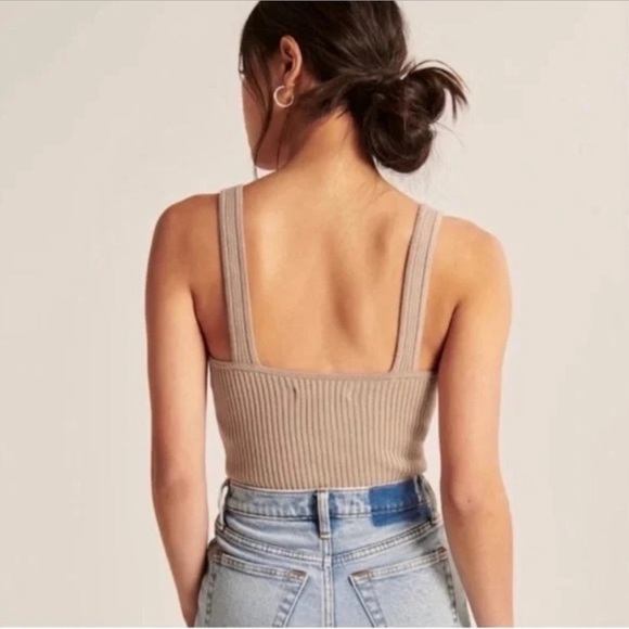 BLACK Abercrombie ottoman sweetheart tank - Picture 2 of 4